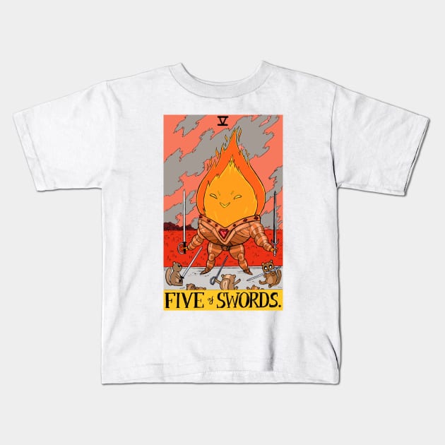 Flame King as 5 of Swords Kids T-Shirt by sadnettles